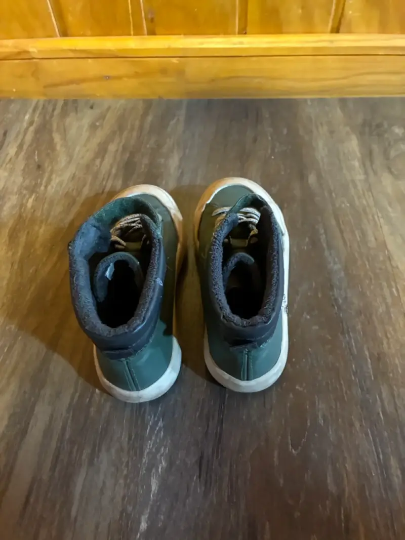 Zapatillas altas verdes para niños número 27 - 4