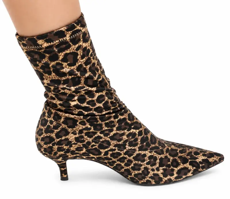 Botines de tacón animal print leopardo ZARA - 1