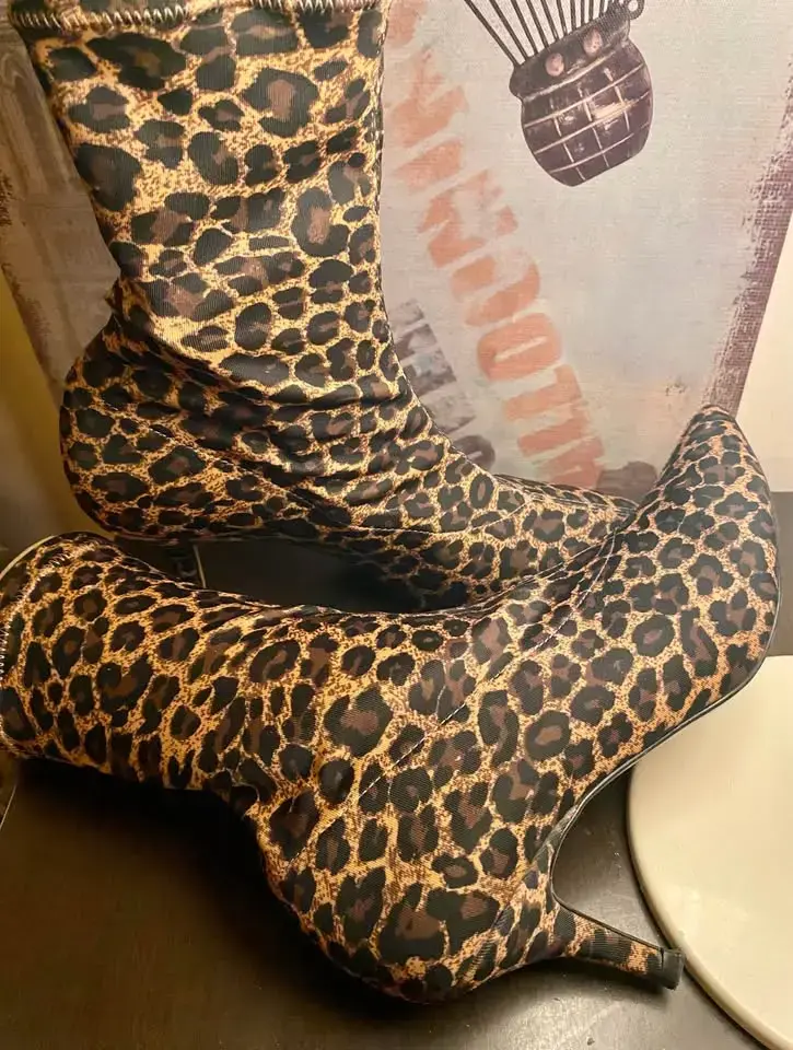 Botines de tacón animal print leopardo ZARA - 4