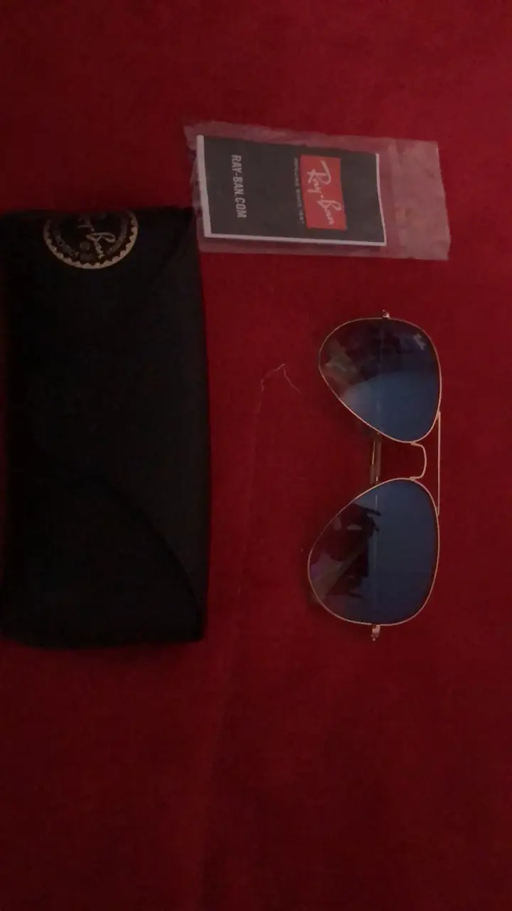 Lentes de sol Ray-Ban aviador dorados