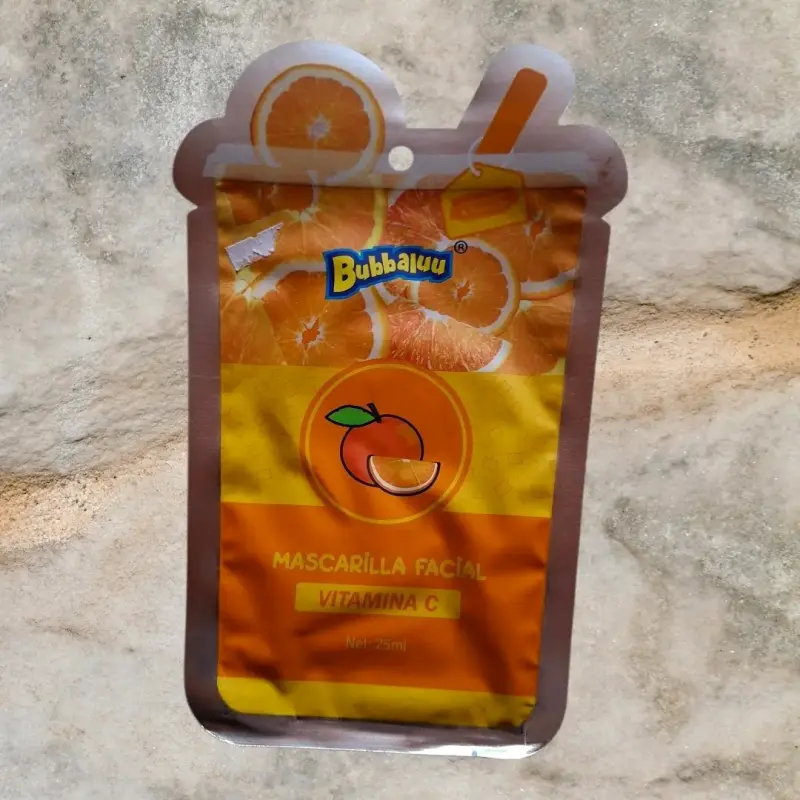Mascarilla facial Bubbaluu con vitamina C