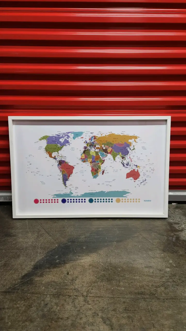 Cuadro pineable con mapa mundial - 1