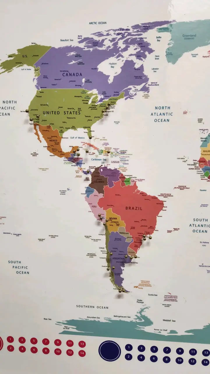 Cuadro pineable con mapa mundial - 5