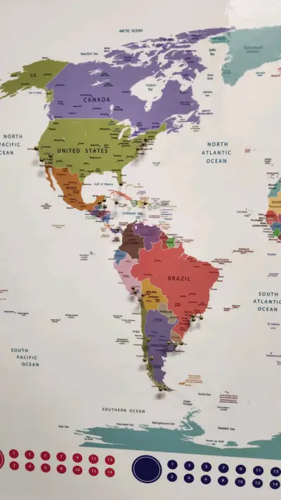 Cuadro pineable con mapa mundial - miniatura 5