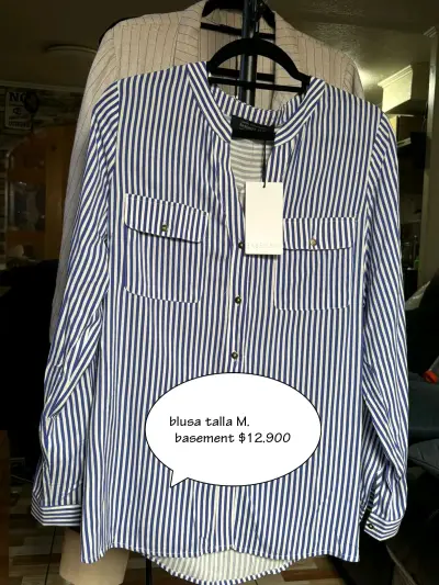 Blusa a rayas azul y blanca Basement - miniatura 1