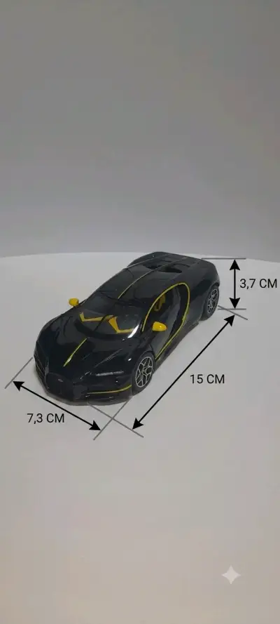 Bugatti Tourbillon A Escala 1:32 Negro Aleación - miniatura 6