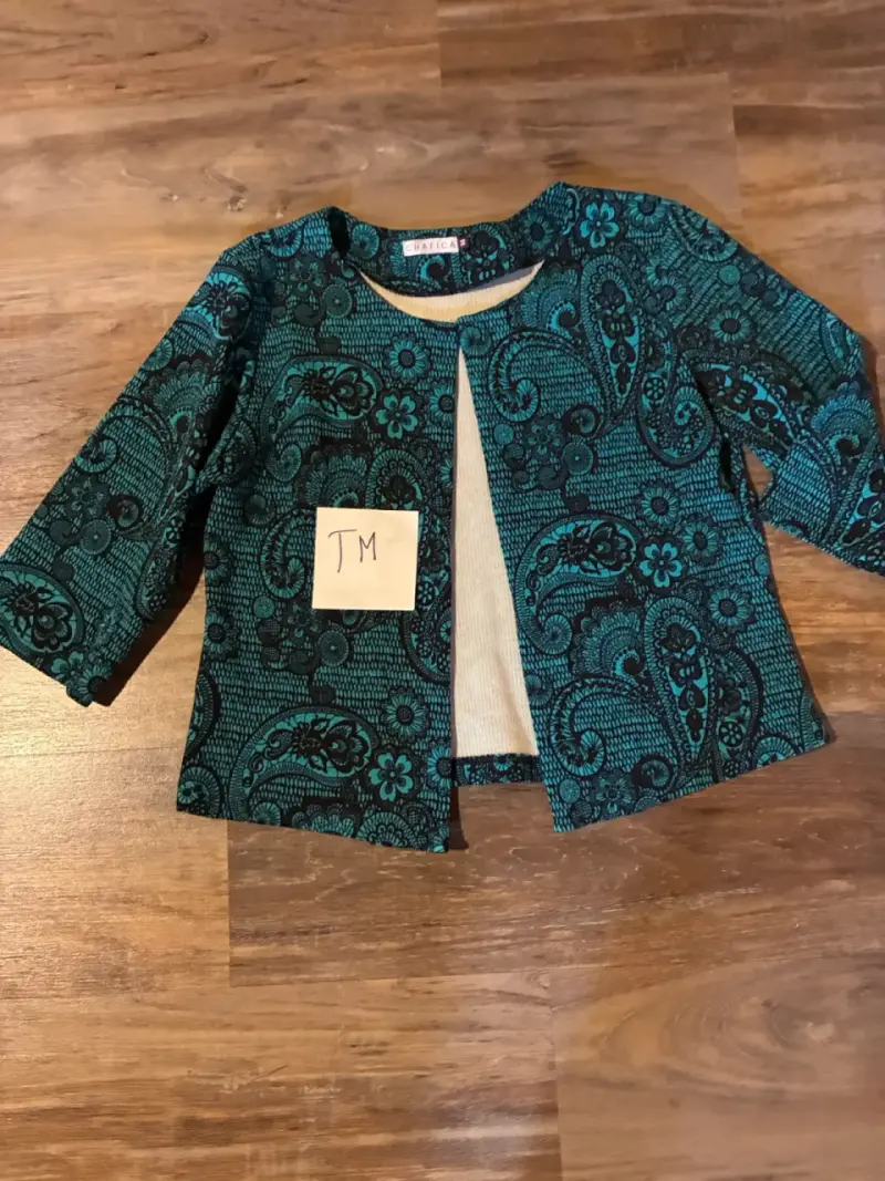 Chaqueta estampada verde y negra Chafica - 1