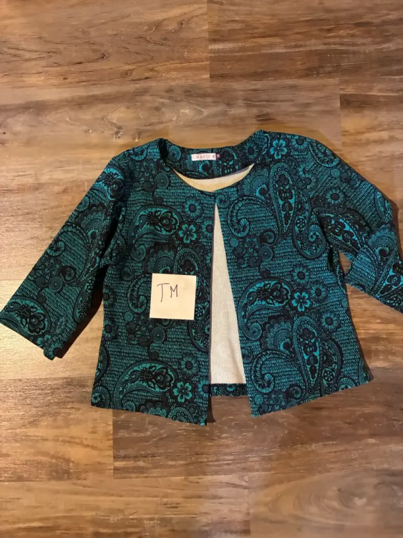 Chaqueta estampada verde y negra Chafica - 2