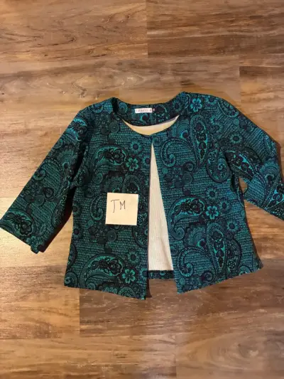 Chaqueta estampada verde y negra Chafica - miniatura 2