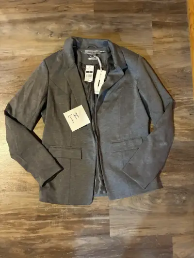 Blazer gris Basement talla M elegante - miniatura 1