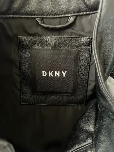 Chaqueta DKNY bicolor de cuero y tela - miniatura 3
