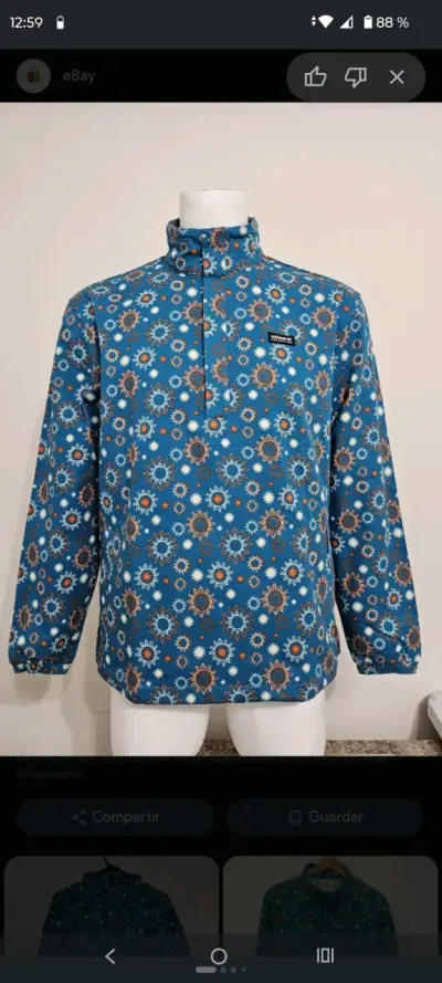 Polerón Adidas estampado azul con sol y luna - miniatura 1