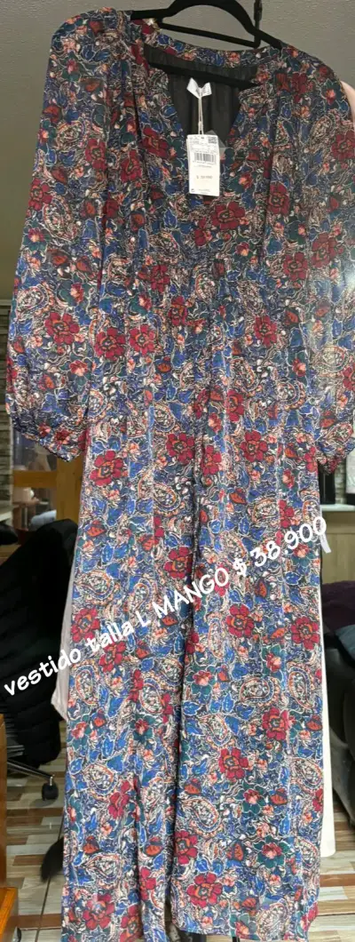 Vestido floral Mango talla L - miniatura 1