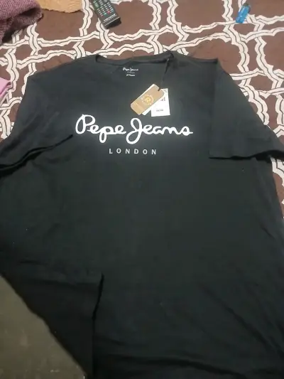 Polera Pepe Jeans negra con logo - miniatura 1