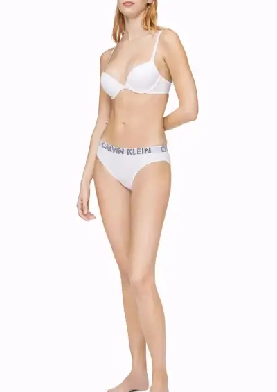 Pack 3 Bikini Algodón Calvin Klein Gris Azul Beige - miniatura 5