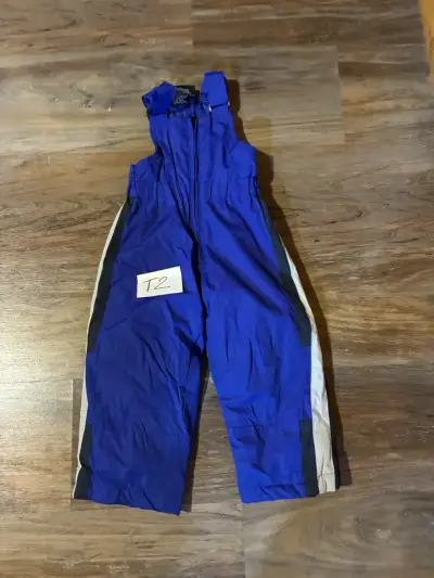 Pantalón de nieve infantil azul impermeable - miniatura 1