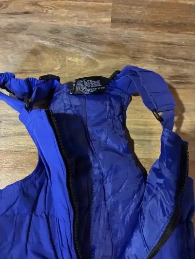 Pantalón de nieve infantil azul impermeable - miniatura 2