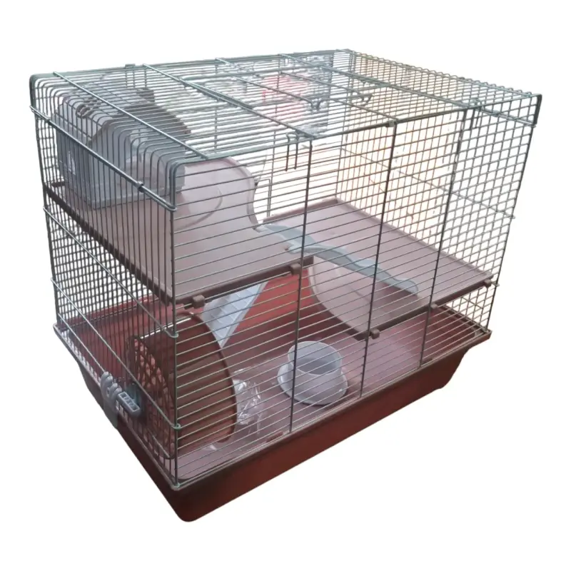Jaula para Hámsters de 3 pisos Color rosa - 2