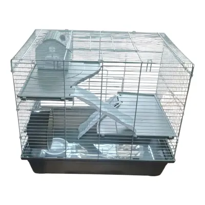 Jaula para hámster de 3 pisos Color gris - miniatura 3
