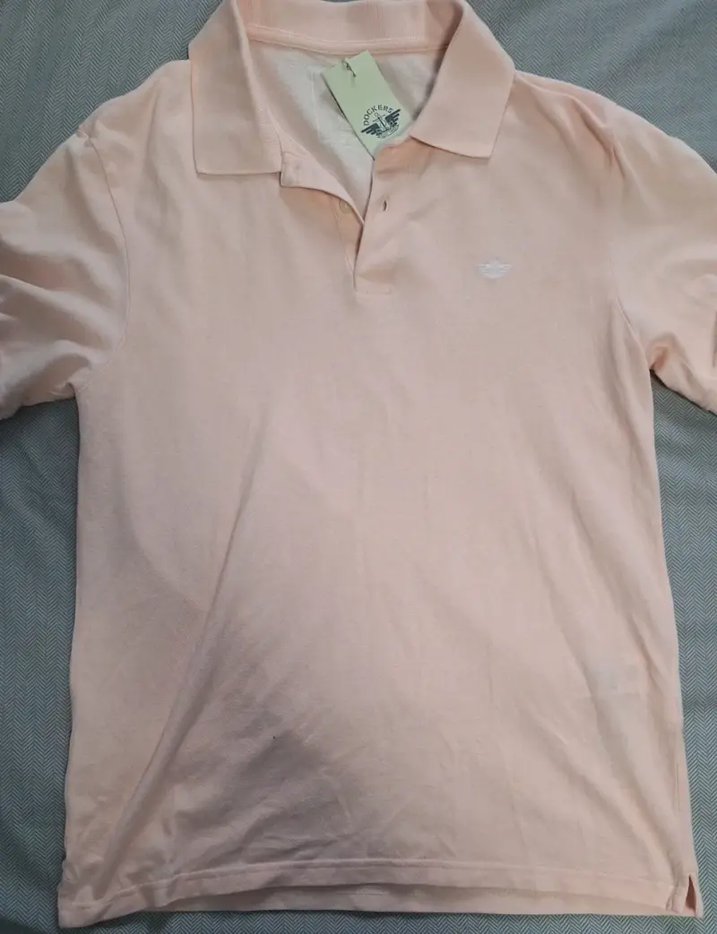 Polera polo Dockers rosa claro - 1