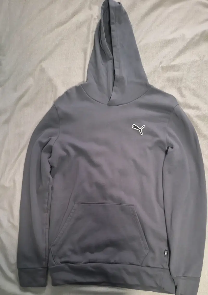 Polerón con capucha gris Puma - 1