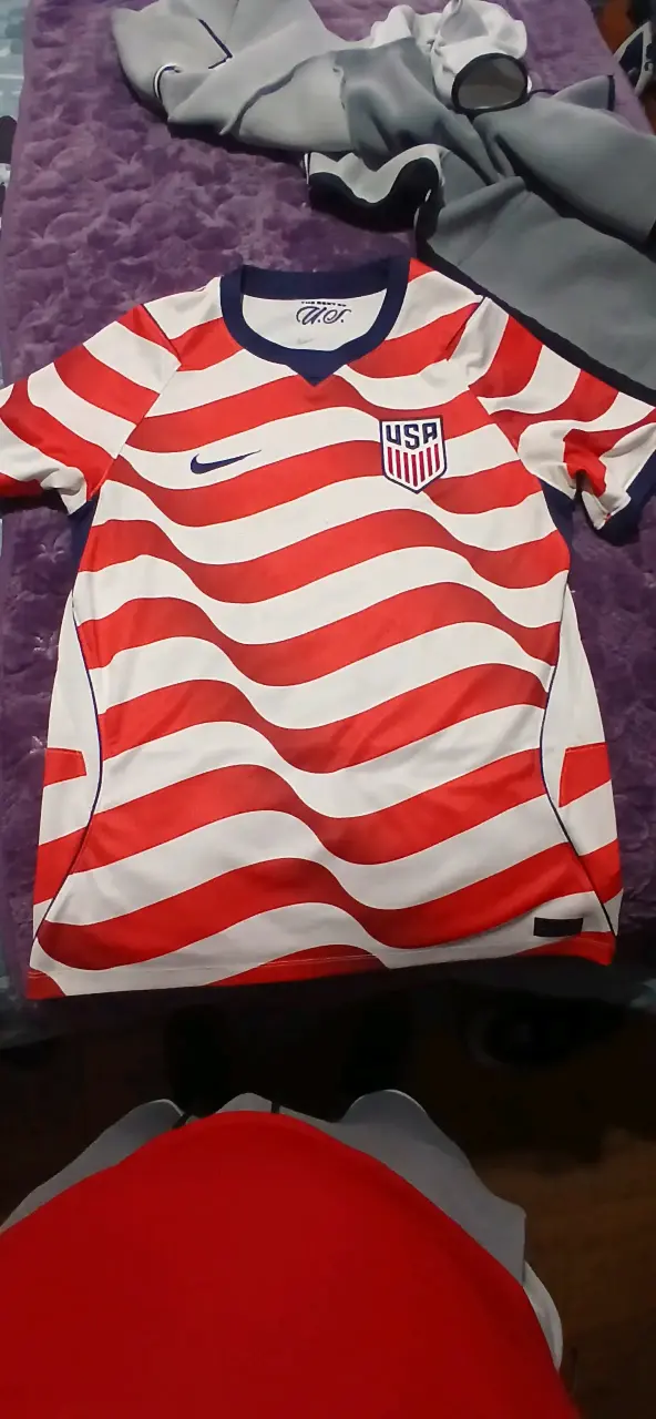 Camiseta Nike USA rayada roja y blanca - 1