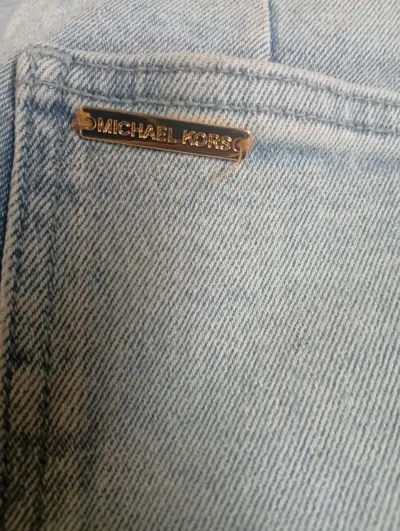 Michael.kors Jeans anchos de mezclilla azul claro - miniatura 2