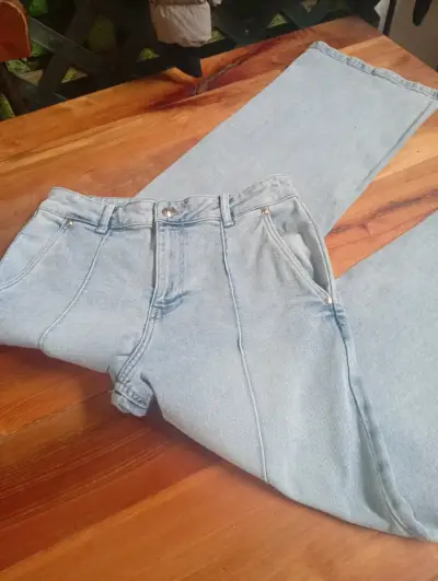 Michael.kors Jeans anchos de mezclilla azul claro - miniatura 5