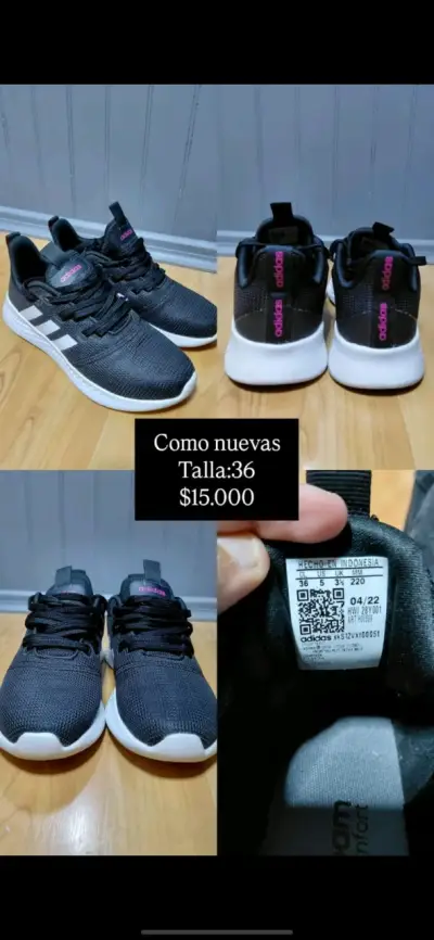 Zapatillas Diadora blancas y negras talla 36 - miniatura 2