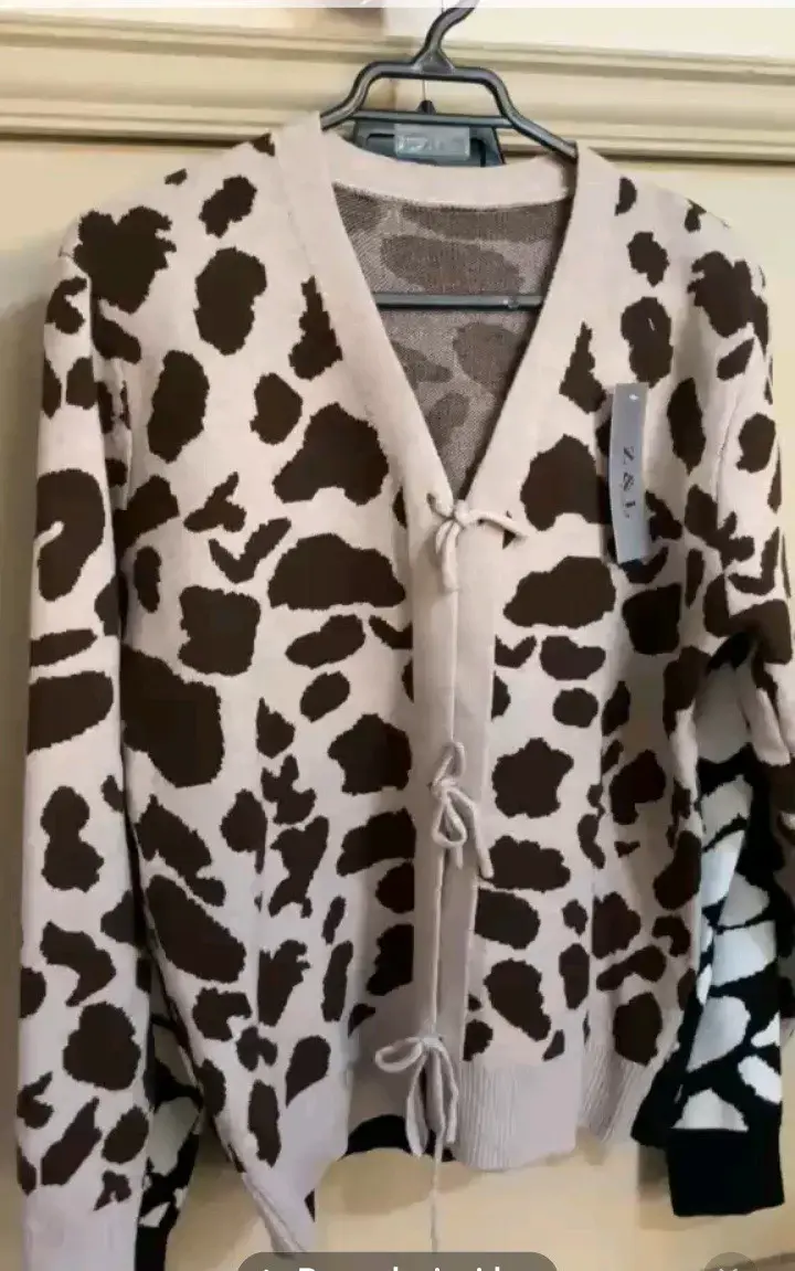 Tejido animal print beige y marrón