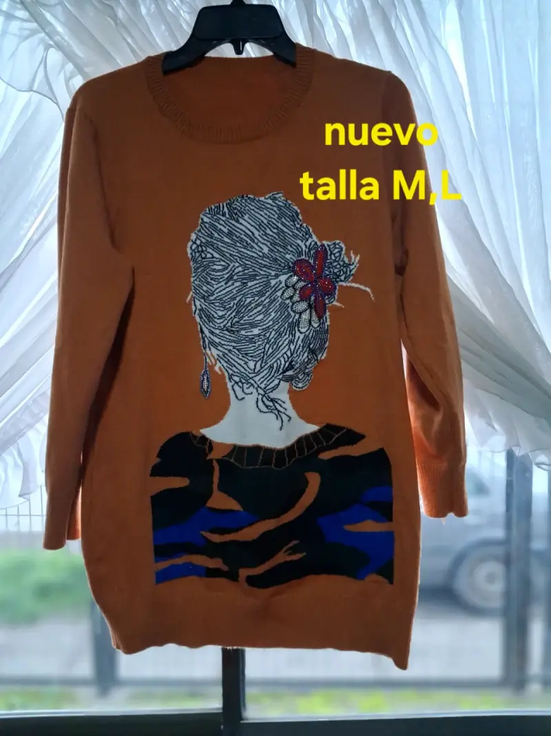 Blusa roja semitransparente talla M - 5