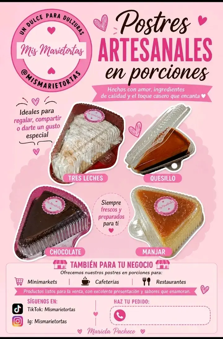 Postres artesanales en porciones variadas - 1