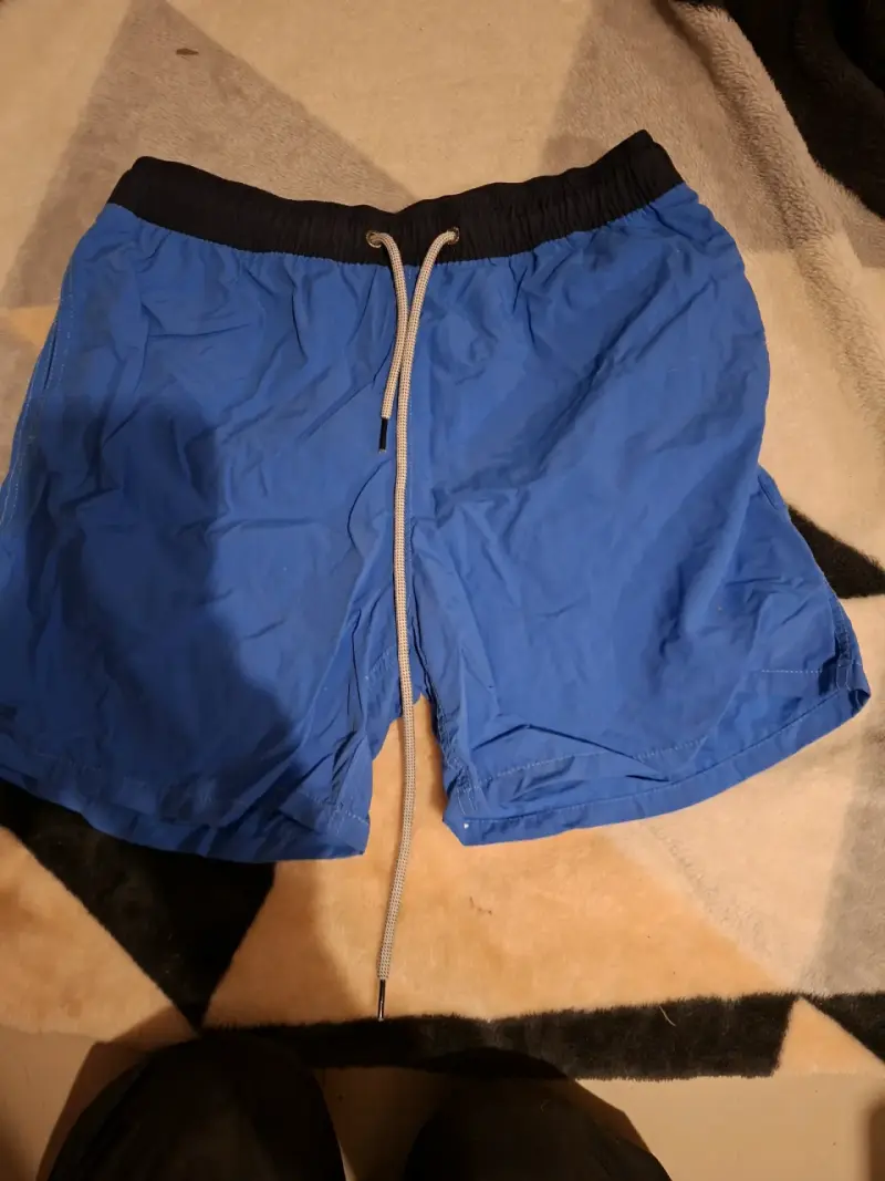 Shorts de baño azul para hombre