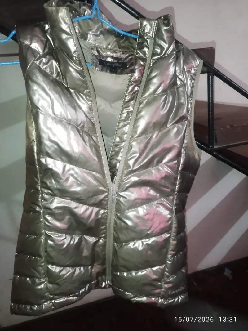 Chaqueta acolchada Caterpillar plateada talla S - 2