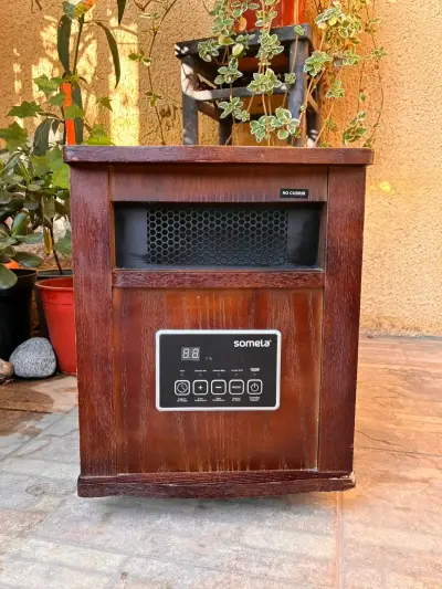 Calefactor eléctrico Somela de madera - miniatura 1