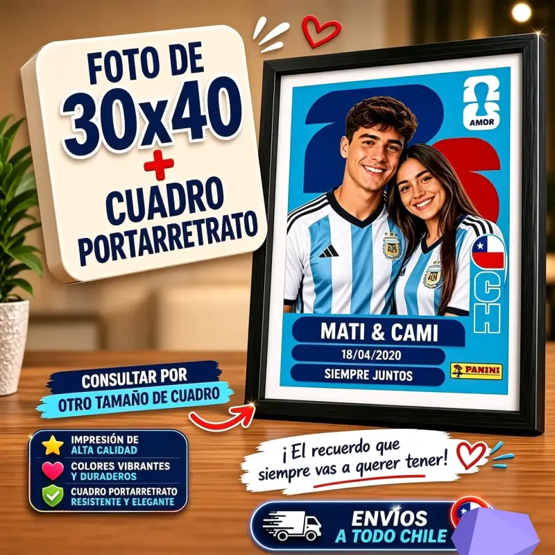 Cuadro portarretrato 30x40 con foto personalizada - 1