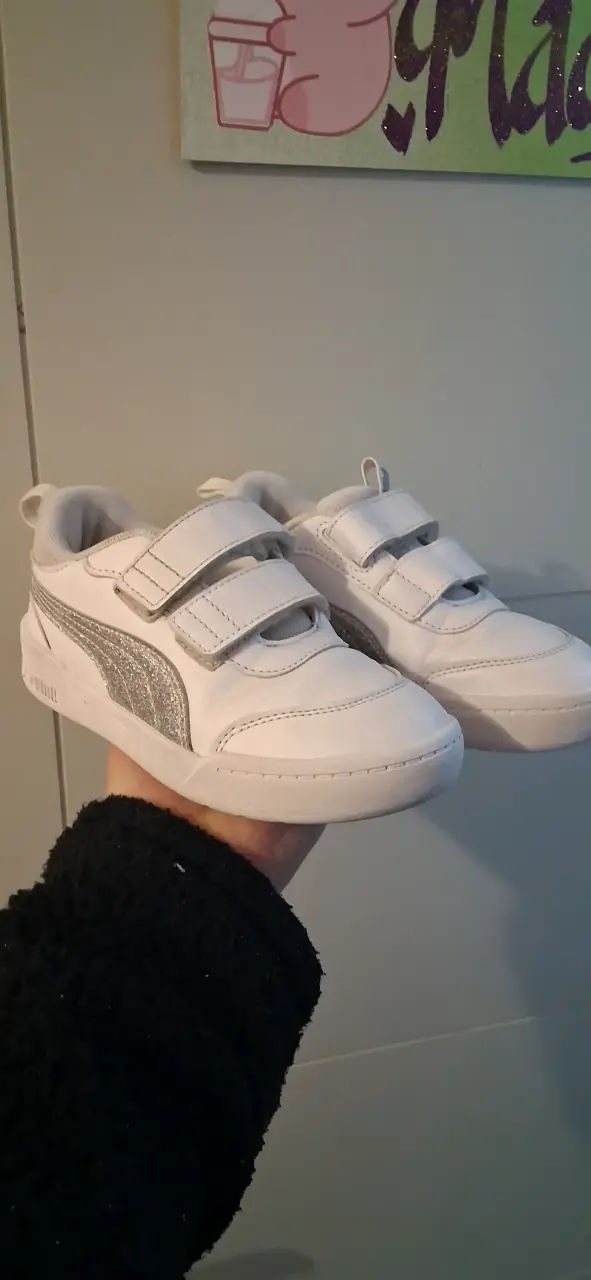 Zapatillas blancas con glitter para niños - 2
