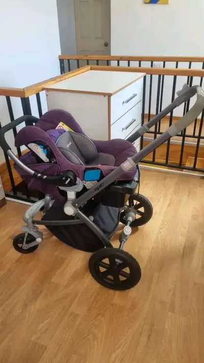 Coche de bebé Epic con silla morada - miniatura 2