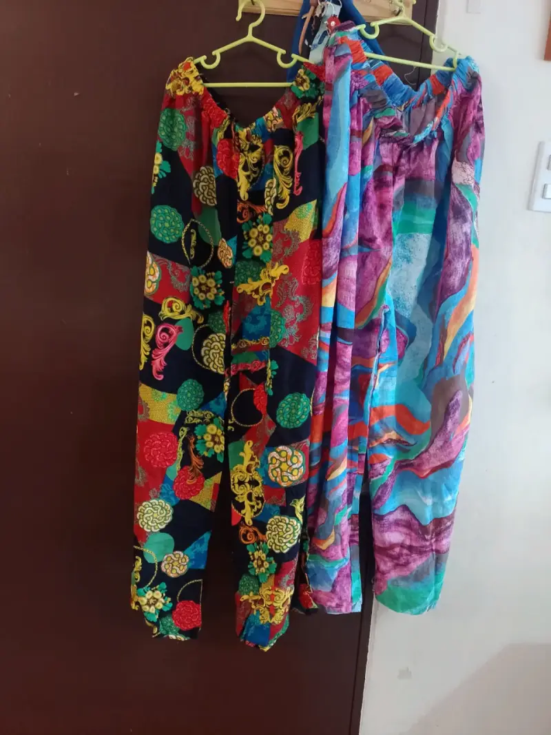 Pantalones holgados estampados coloridos - 1