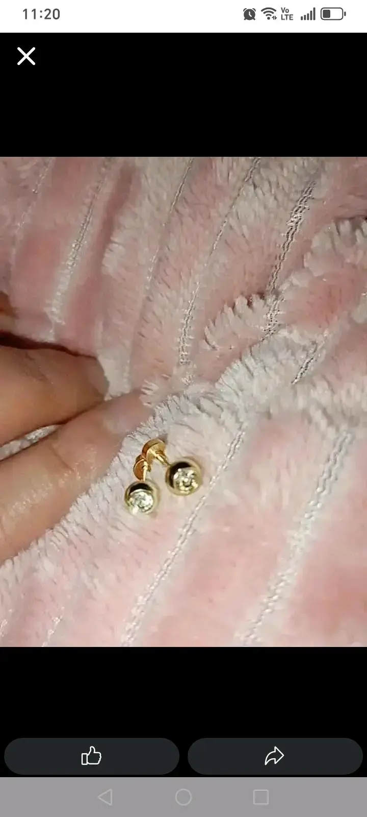 Aros de titanio y acero con tope para bb y niñas - 1