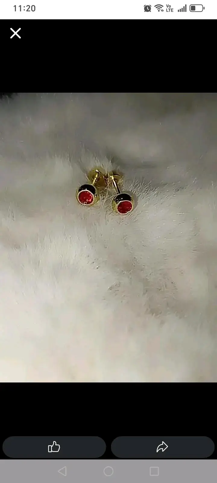Aros de titanio y acero con tope para bb y niñas - 2