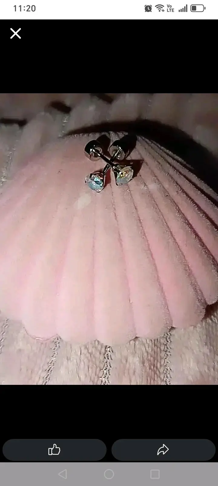 Aros de titanio y acero con tope para bb y niñas - 3
