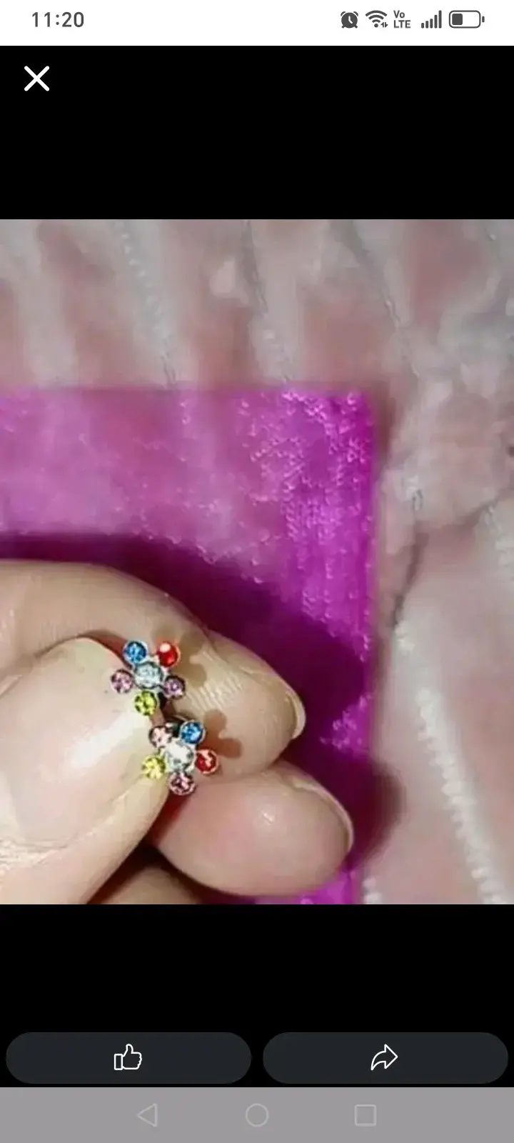 Aros de titanio y acero con tope para bb y niñas - 4