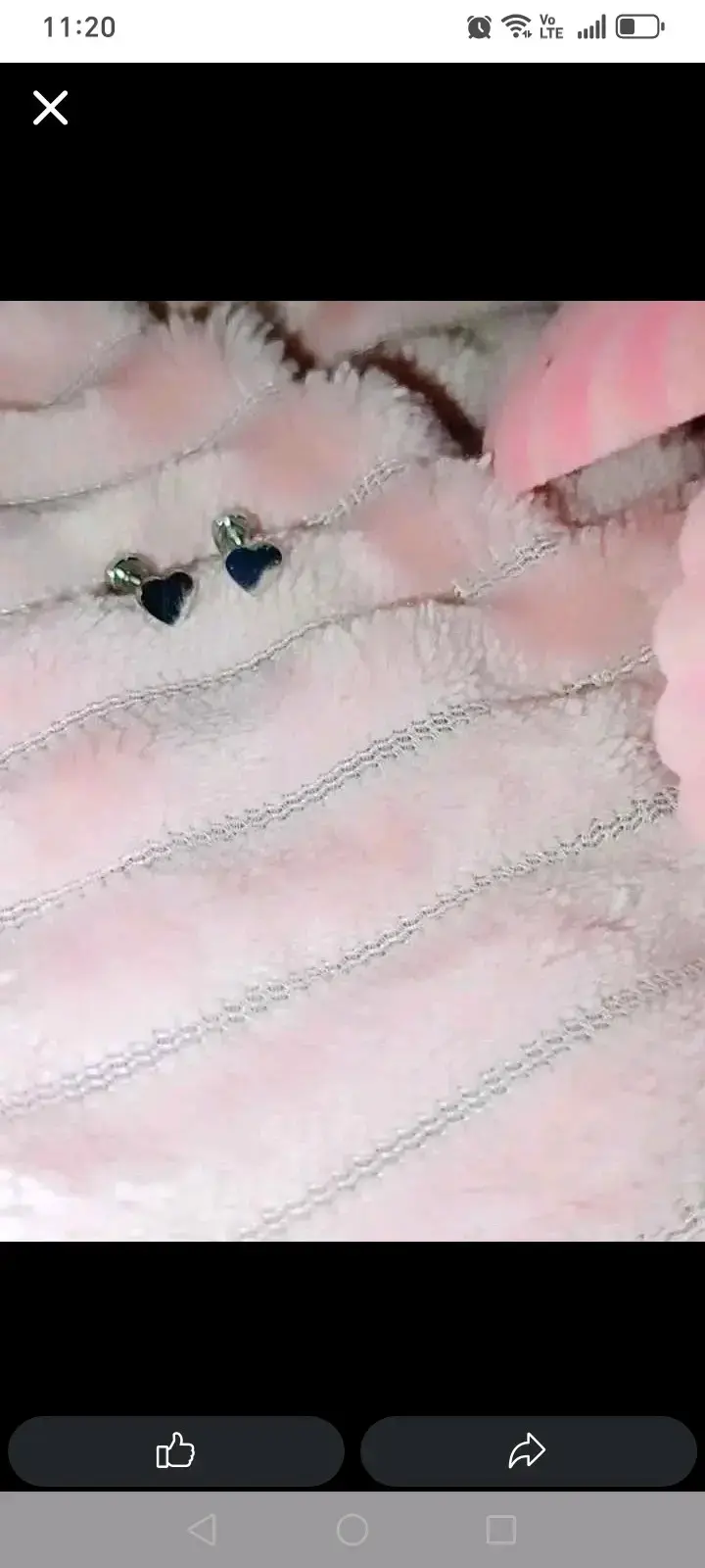 Aros de titanio y acero con tope para bb y niñas - 6