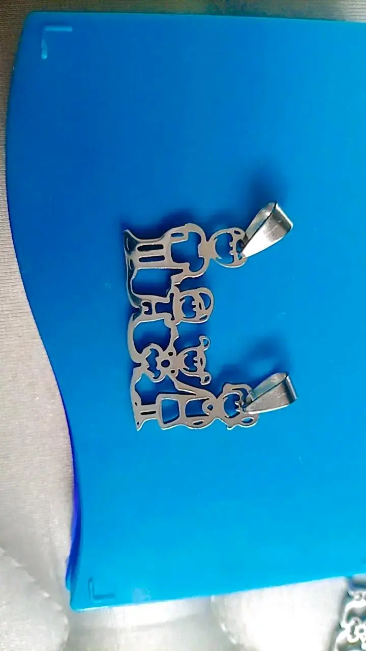Collar de acero inoxidable con colgante familiar - 3