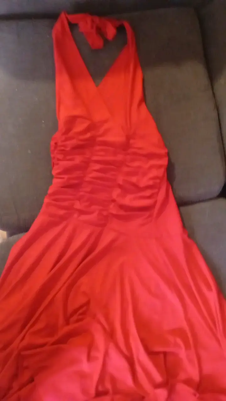 Vestido rojo elegante de fiesta - 1