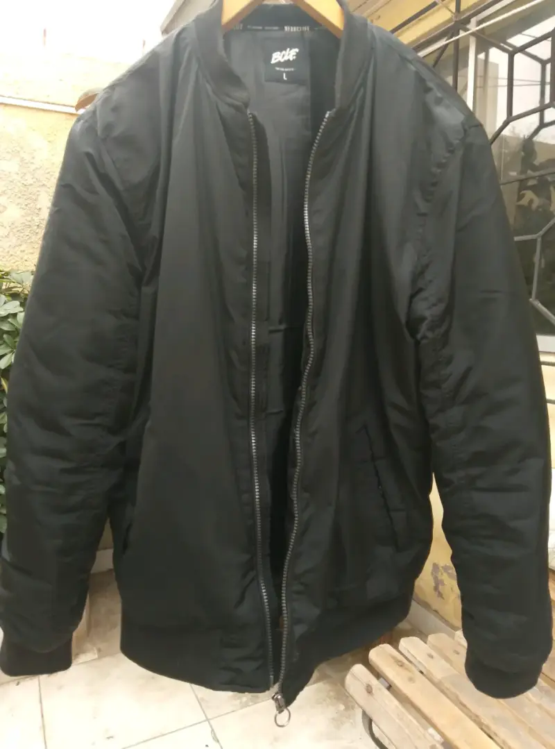 Chaqueta bomber negra Bearcliff talla L - 1
