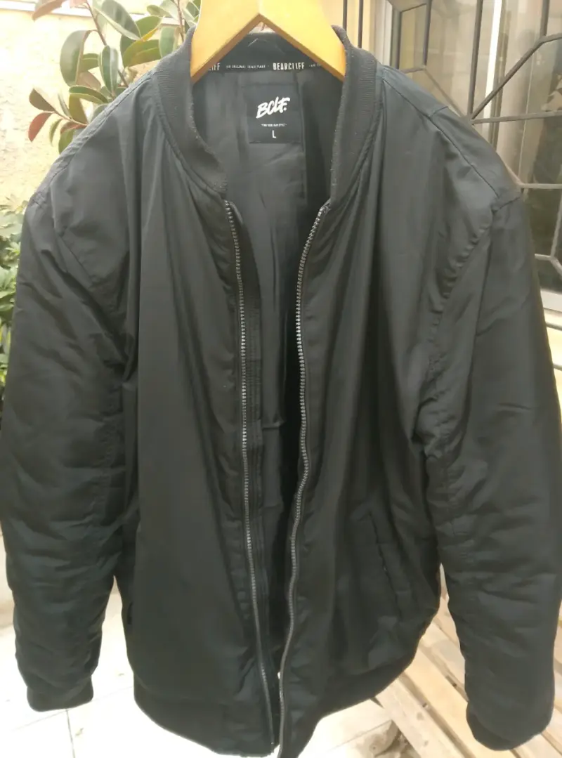 Chaqueta bomber negra Bearcliff talla L - 2