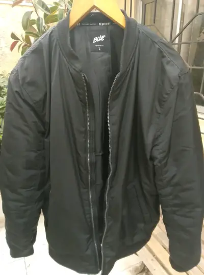 Chaqueta bomber negra Bearcliff talla L - miniatura 2