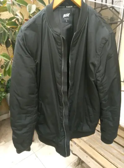 Chaqueta bomber negra Bearcliff talla L - miniatura 4